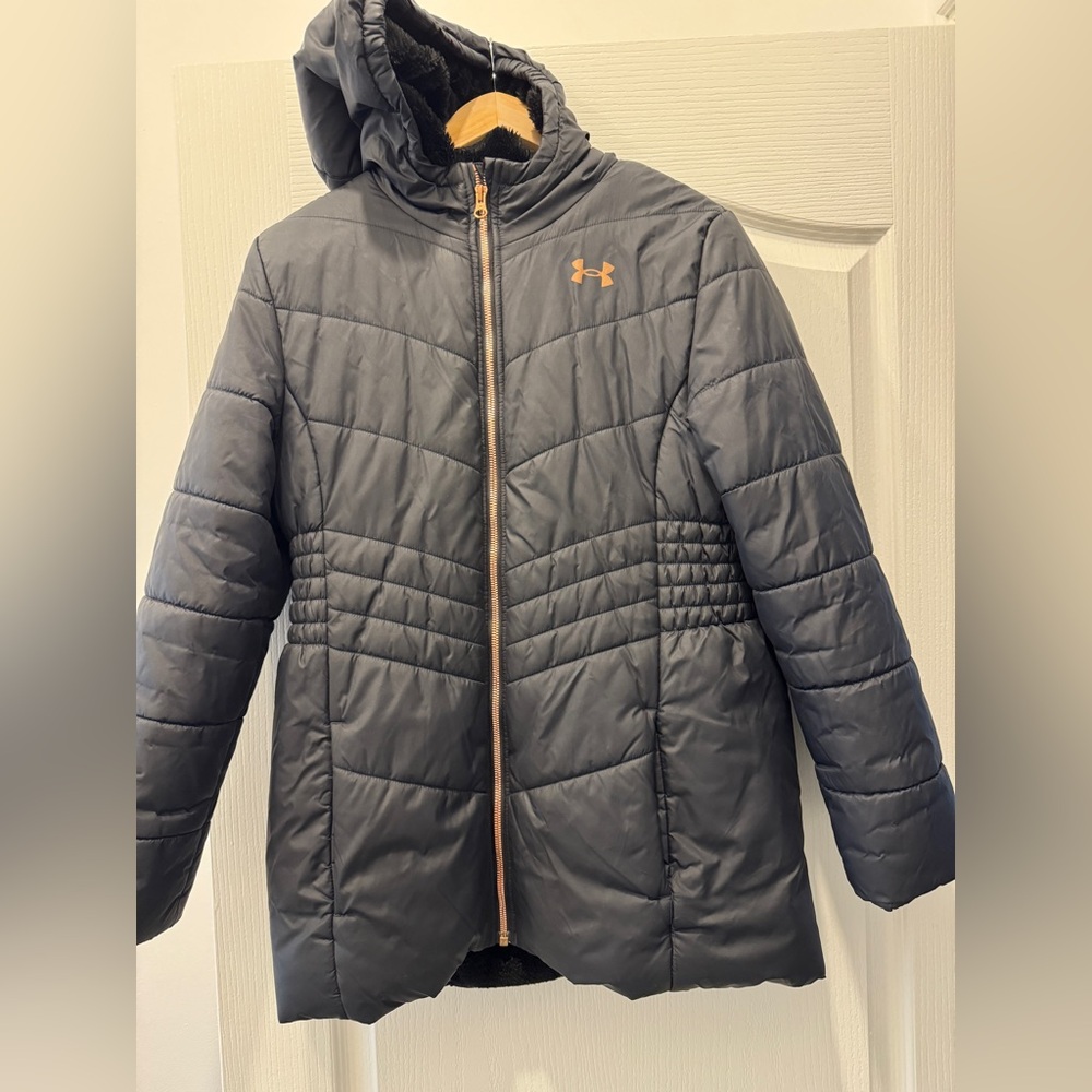 Under Armour Black Quilted Jacket with Black Lining